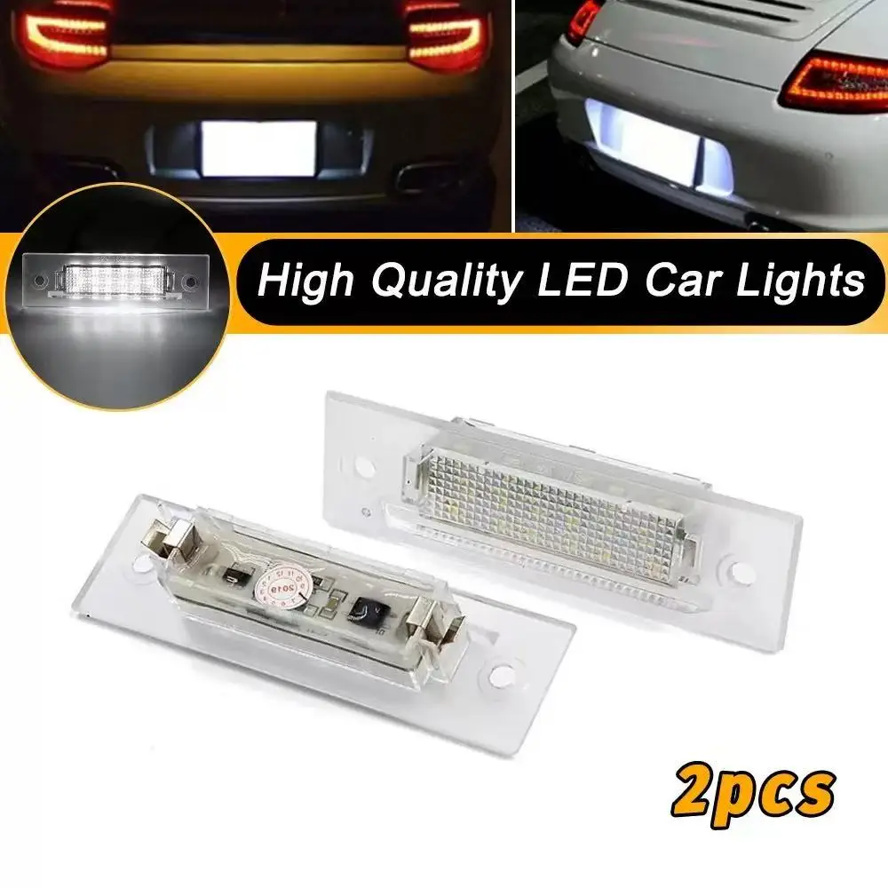 

2pcs Car Plate light Lamp Car Luces Assembly New For Porsche 968 1992~1995 911 CARRERA 1999~2005 911 Turbo/GT2 2001 ~ 2005