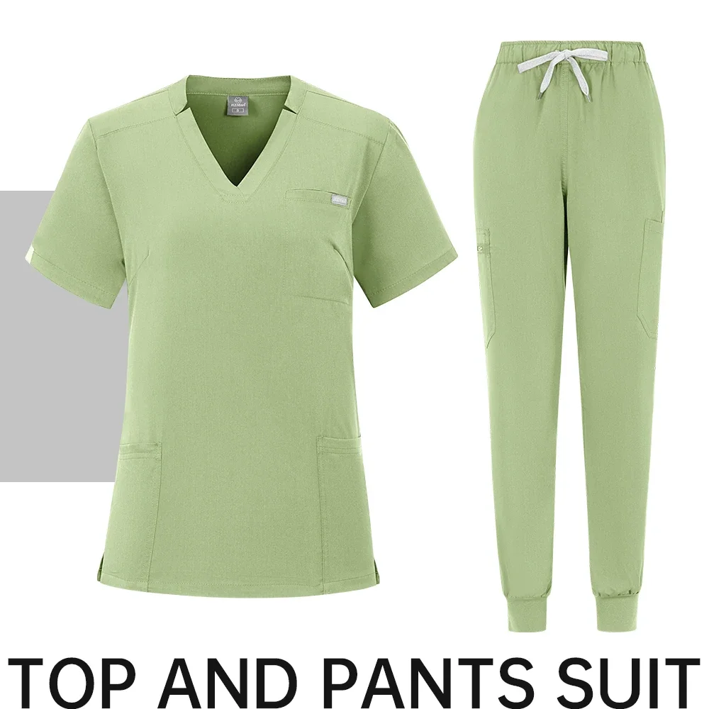 Ropa quirúrgica de Hospital para mujer, uniforme médico, conjunto de exfoliación, accesorios para médico y enfermera, conjunto de fregado para clínica Dental, ropa de trabajo para salón de belleza