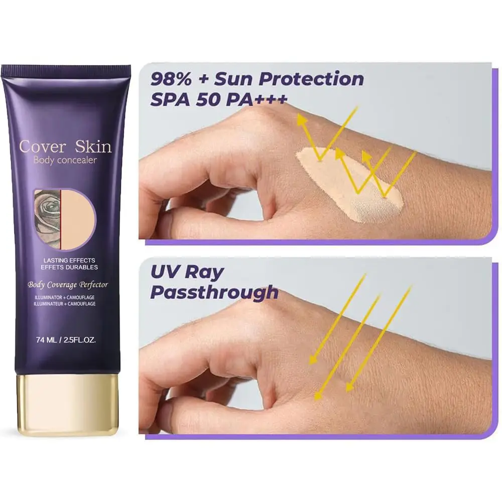 Long Lasting Body Concealer Smudge-Proof Waterproof Lotion Body Concealer Tattoo Concealer Full Coverage Body Concealer