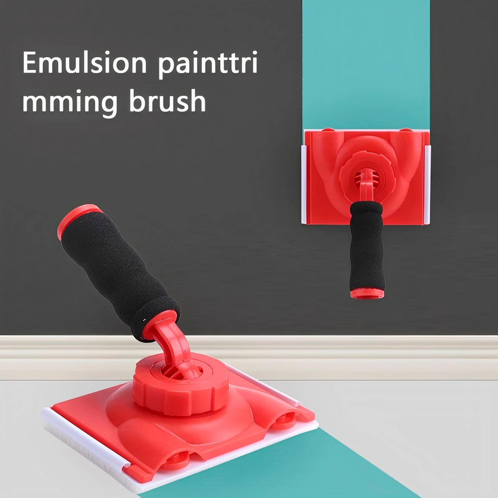 Paint Edge Trimmer Plastic Trim Paint Edger Adjustable Wall Corner Pad Painter with Rotatable Handle and 2 Sponge Brushes Ceilin