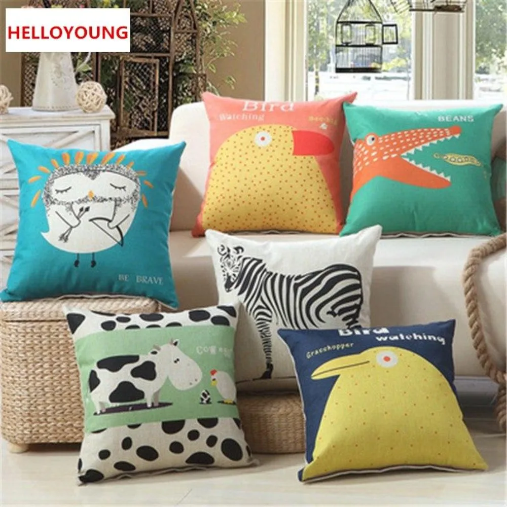 CIFBUY Luxury Digital Print Animal Cushion Cover Decorative Lumbar Throw Pillow Case for Chair Seat Home Textiles