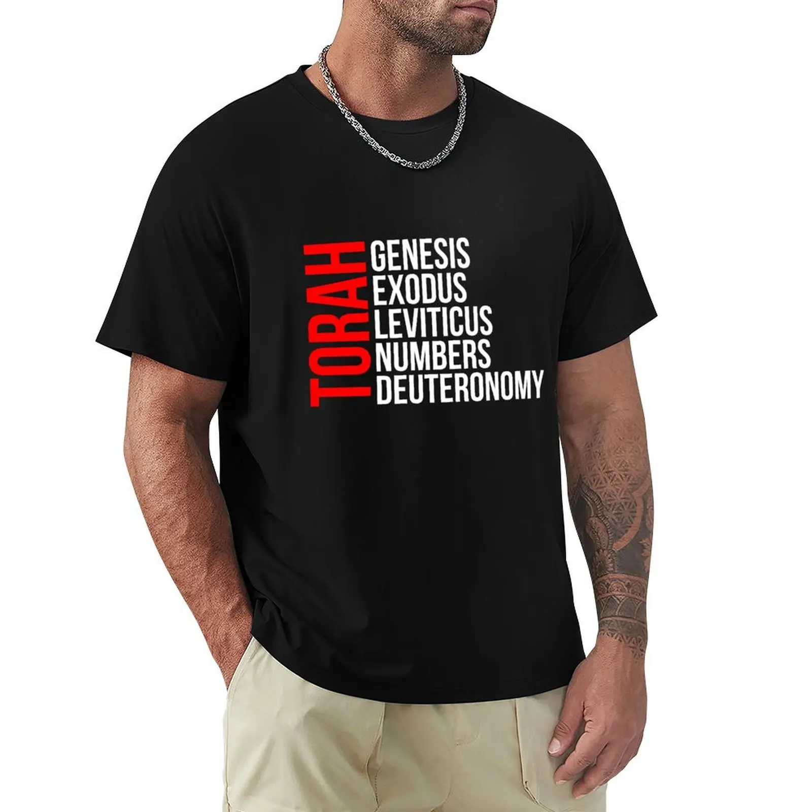 

First 5 Books Torah Hebrew Israelites Yeshua Yahew T-Shirt anime tshirt street wear mens t shirts casual stylish