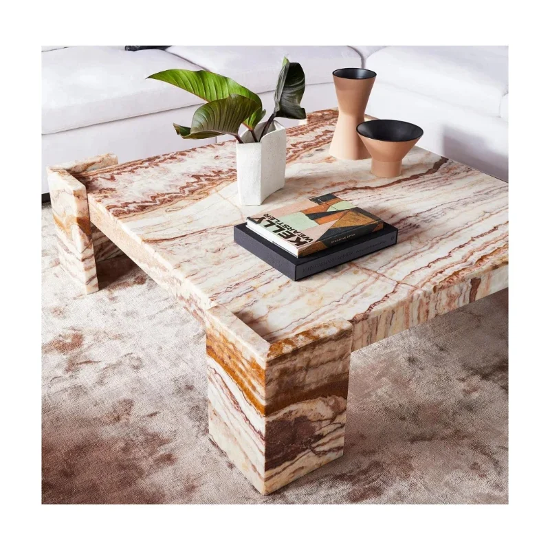 

Marble coffee table Large square luxury marble coffee table