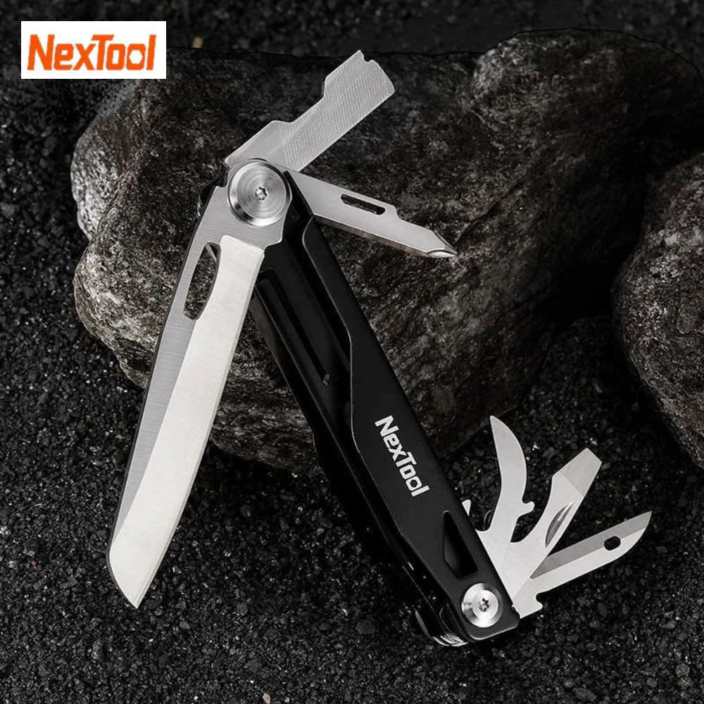 NexTool 12 IN 1 EDC Tools Folding Pocket Knife With Safety Lock Scissors for Fishing Multitool Outdoor Survival Tools tool box