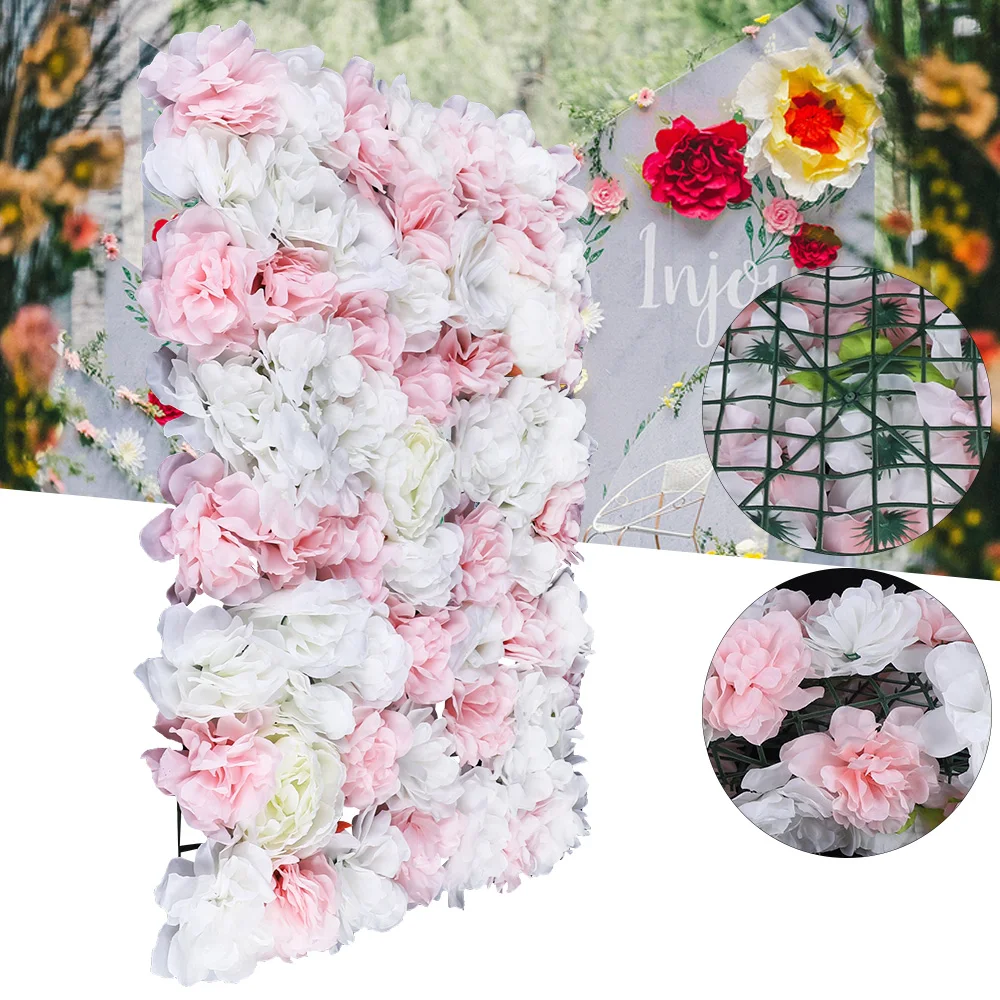 12 pcs Artificial Silk Flower Wall Panel Wedding Photography Venue