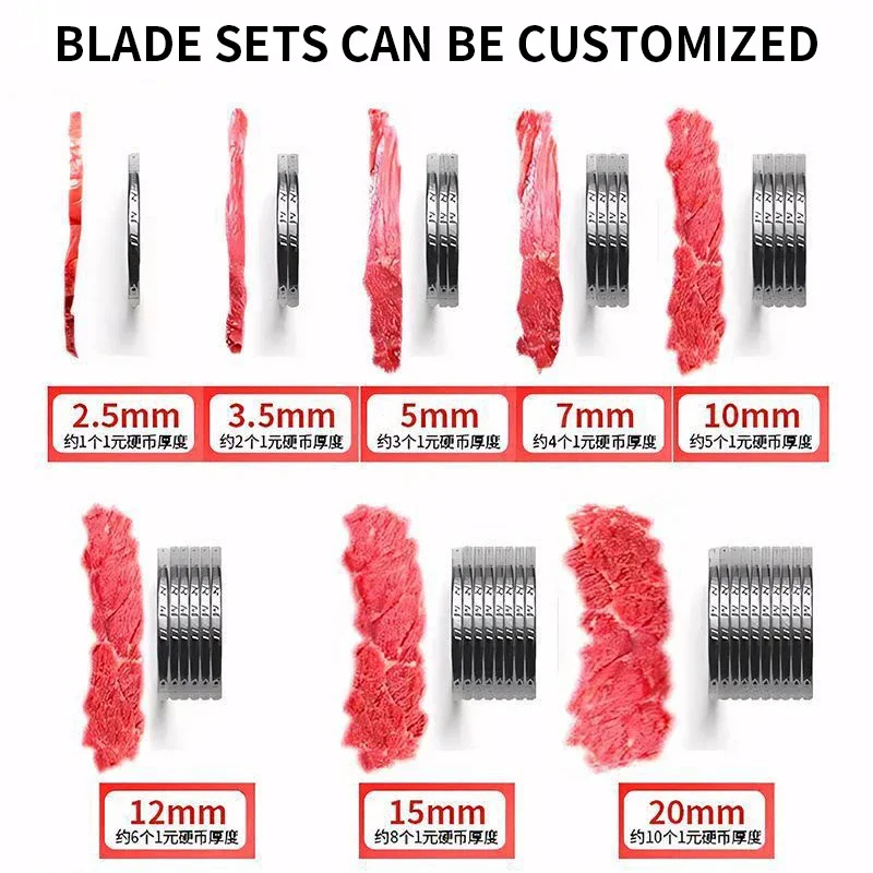 Novo modelo comercial cortador de carne de bancada corpo de aço inoxidável multi-função corte e trituração design destacável