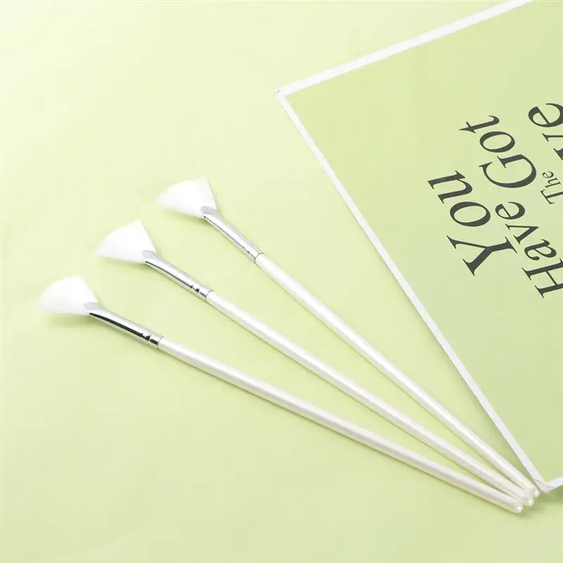 3pcs Makeup Scalloped Face Scalloped Long Handle Mini Mini Mini Scrub Brush Shape Makeup Brush Professional Skin Care Face