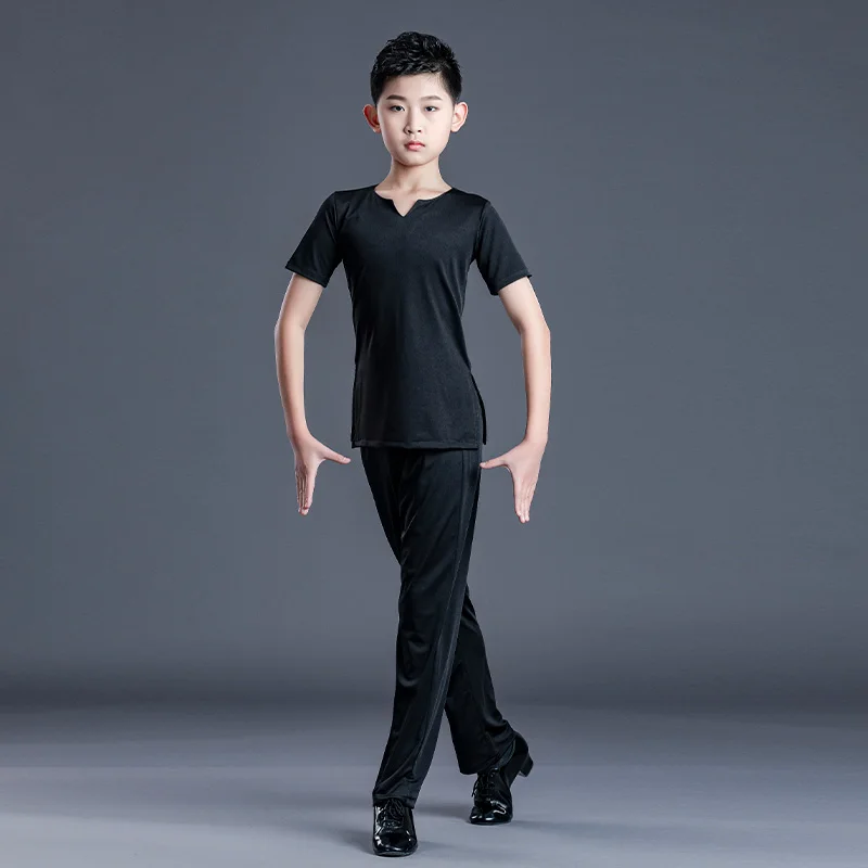 Children's Latin dance suit, boys' autumn and winter training suit, children's and men's Latin competition suit, new performance