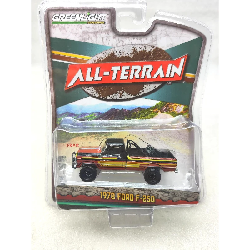 

Зеленый свет 1:64 1978 F-250 с внедорожными деталями, модель пикапа, ограниченная серия, Коллекционная настенная подвеска, подарочная модель автомобиля из сплава, игрушка Fo