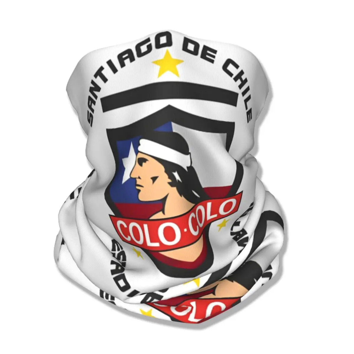 

Chile Colo-Colo Campeon Bandana Neck Gaiter Printed Football Mask Scarf Multifunctional Cycling Scarf for Men Women Breathable