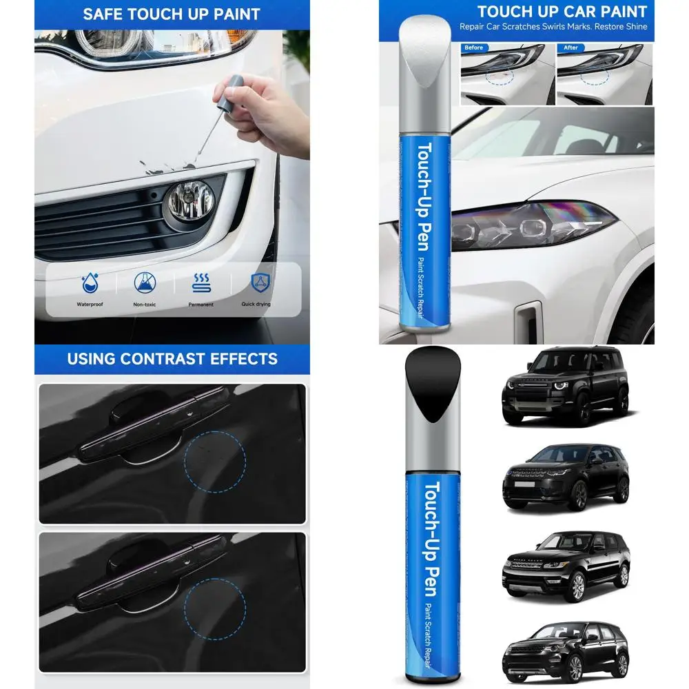 

820/PAB/1AG Santorini Black Touch Up Paint Compatible with Land Rover Exact Match Touch Up Paint Car Scratch Repair