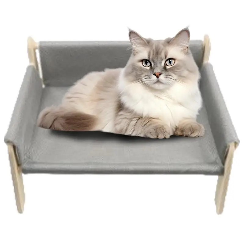 Elevated Dog Bed Natural Wood Stable Dog Beds Dogs Supplies Sofas And Chairs With Removable Sofa Cover For Pet Puppy Cats