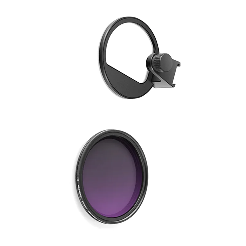 

【Electronic-Accessories】Clip On 67Mm ND2-32 Magnetic Phone Lens Filter Kit Phone Clip With Magnetic Adapter Ring For Phone