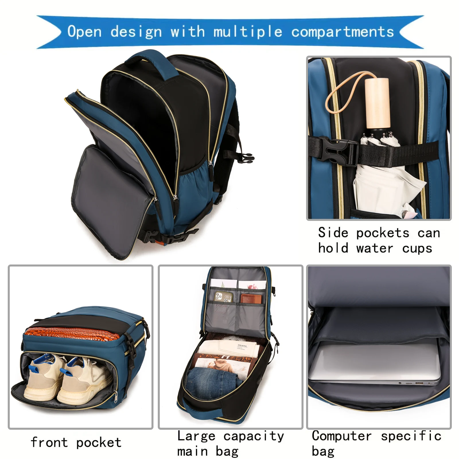 Travel Backpack Multifunction Large Capacity USB Backpack Luggage Bag Schoolbag Business Trip Bag