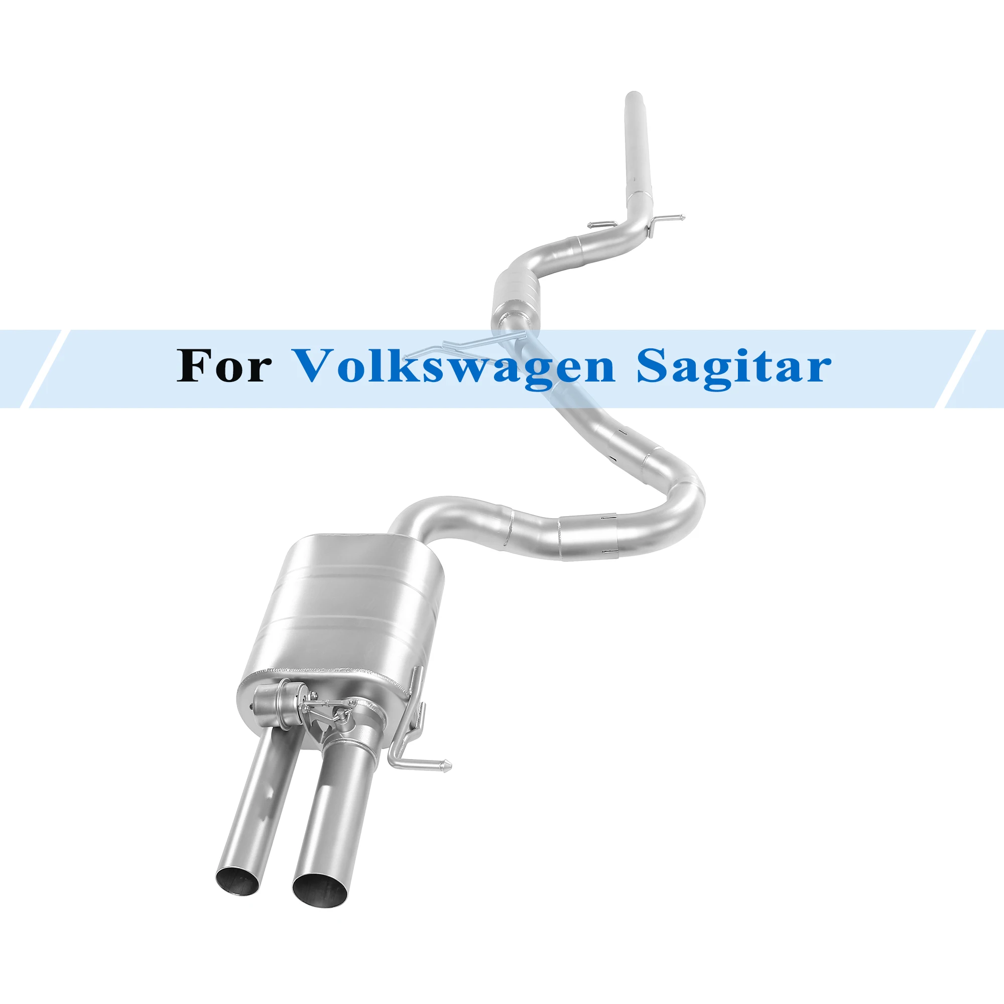 Exhaust System for 2012-2023 Volkswagen Sagitar 1.4T 1.6L 1.8T Performance Muffler Resonator Kit Vacuum Valve Cat Back Exhaust