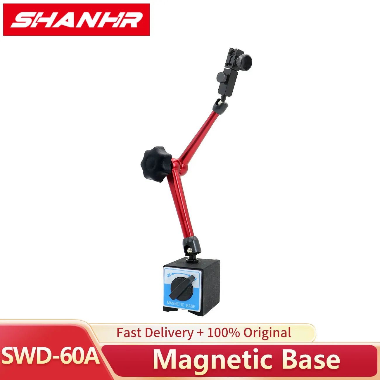 Soporte de Base magnética Flexible, indicador de Dial magnético, soporte de fuerza magnética de 60kg para Indicador de Dial Digital