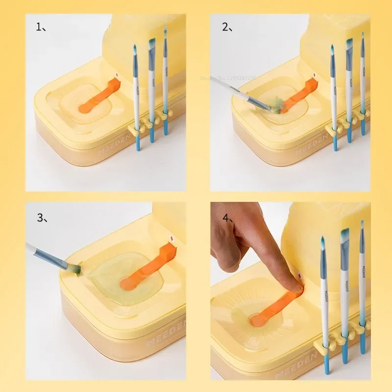 Multi função Folding Paint Brush Washer, Mudança automática Water Wash Pen Holder, Arte aquarela tinta acrílica caneta ferramenta de limpeza