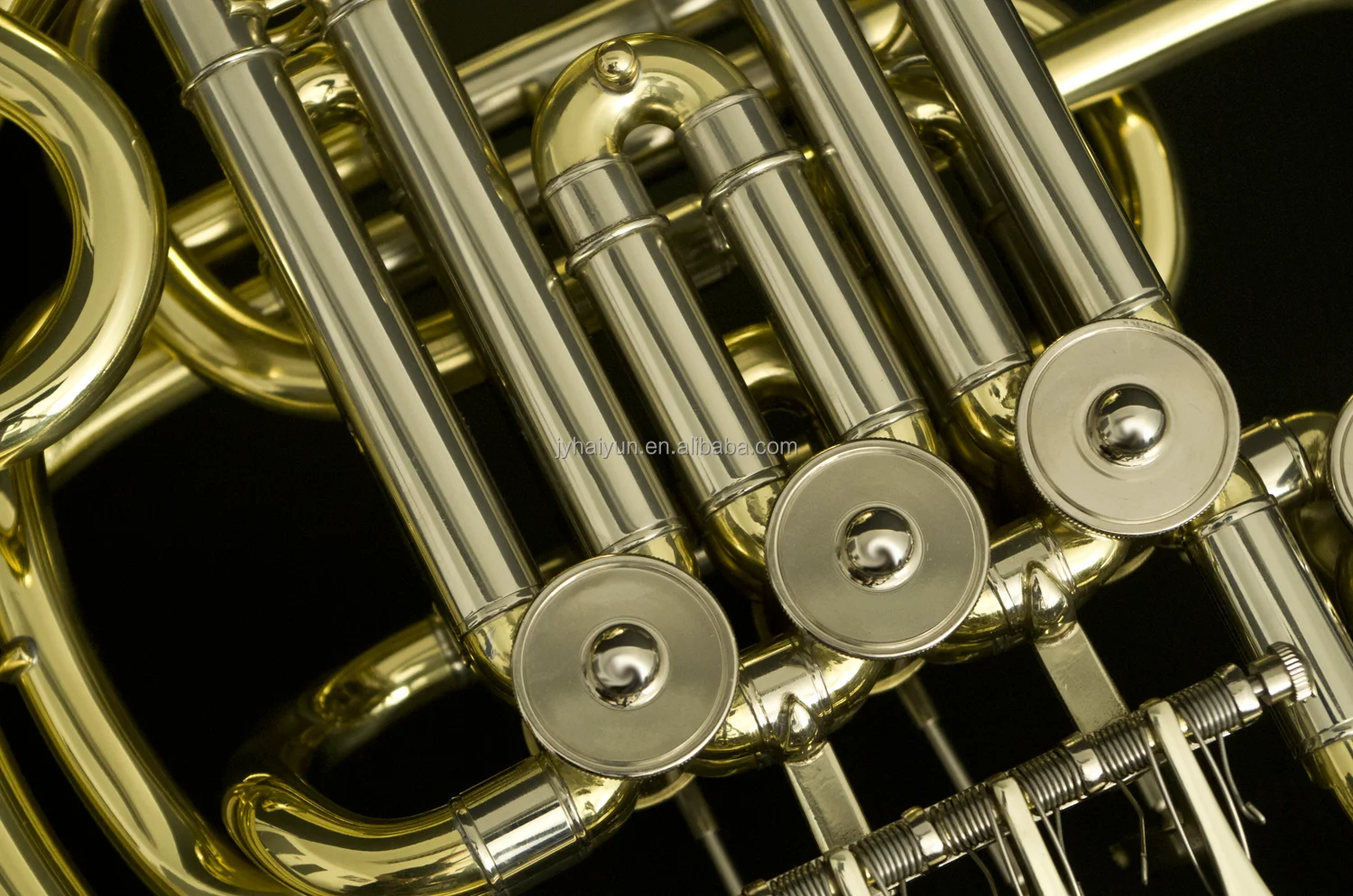 Professional 4-Keys Double Compensated Gold French Horn Brass Lacquer Surface Wind Instrument For Case JYFH948