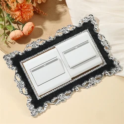 1Pcs three-dimensional switch sticker wall sticker simple socket frame protection cover home living room anti-dirty switch decor