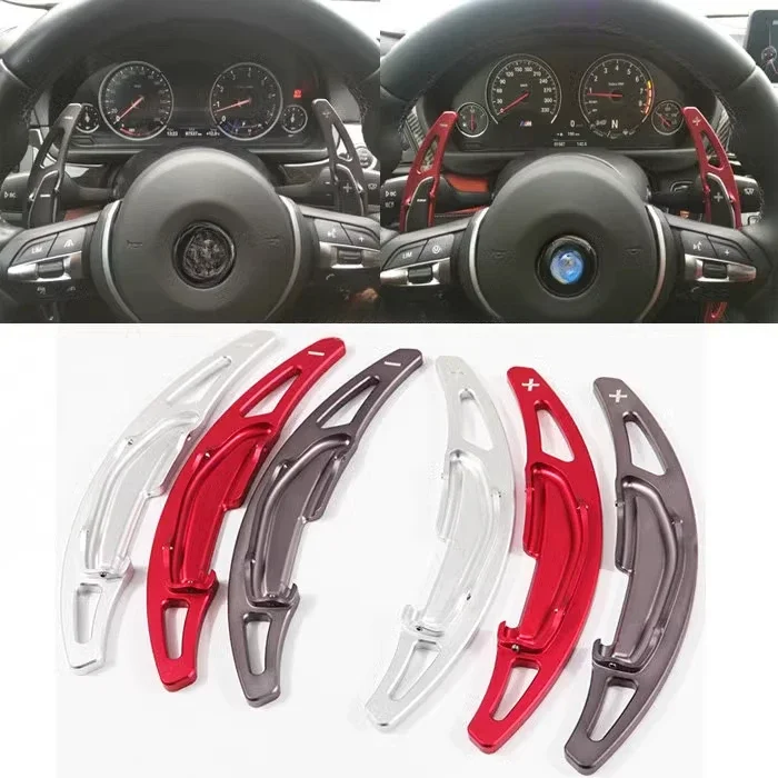 For BMW M2 F87 M3 F80 M4 F82 M6 F06 F12 2016 2017 Steering Wheel Gear Shifters Paddle Extension Aluminum Alloy Cover Trim 2PCS