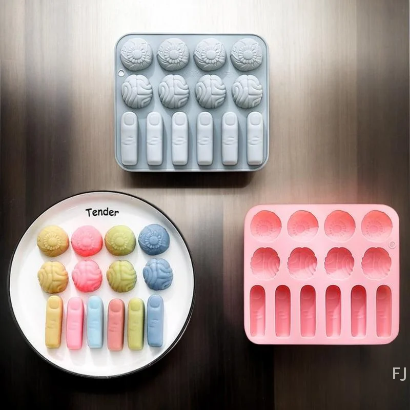 [YU] 14 تجويف الهالوين قطع إصبع الدماغ مقلة العين شكل قالب من السيليكون مناسبة DIY بها بنفسك قالب خبز حلوى الشوكولاتة للهالوين