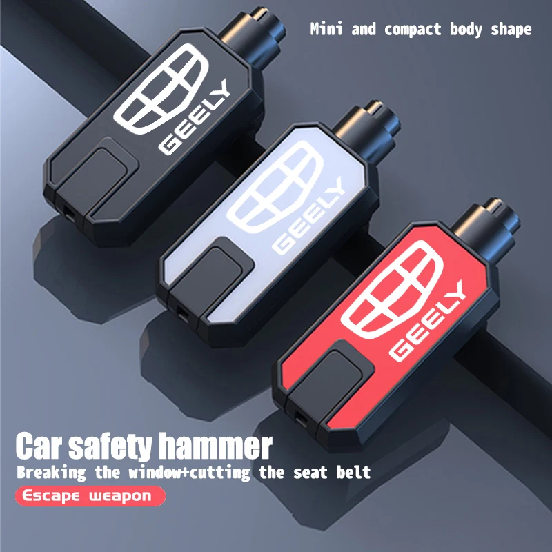 Car Window Emergency Breaker Hammer Seat Belt Escape Tools For Geely Geometry C Tugella GC9 X7 GX3 CK GC6 LC EC8 CK2 CK3