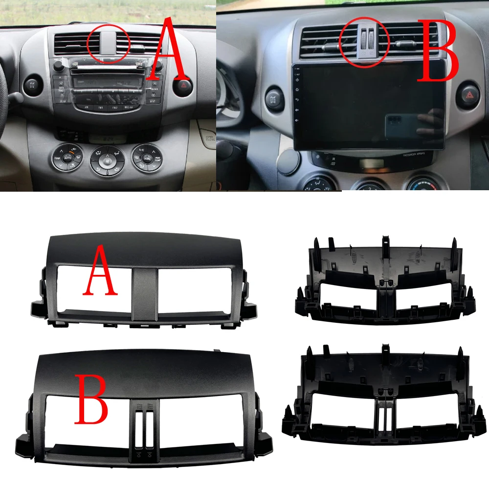 

HUIYAN Car A/C Air Conditioner Outlet Frame Vents Air Vent Panel Cover For Toyota RAV4 2006-2012 Parts Accessories