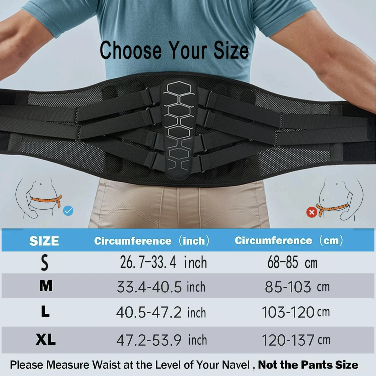 Back Brace for Lower Back Pain Relief with Pulley System,Lumbar Support Belt for Men & Women with Lumbar Pad, Ergonomic Design