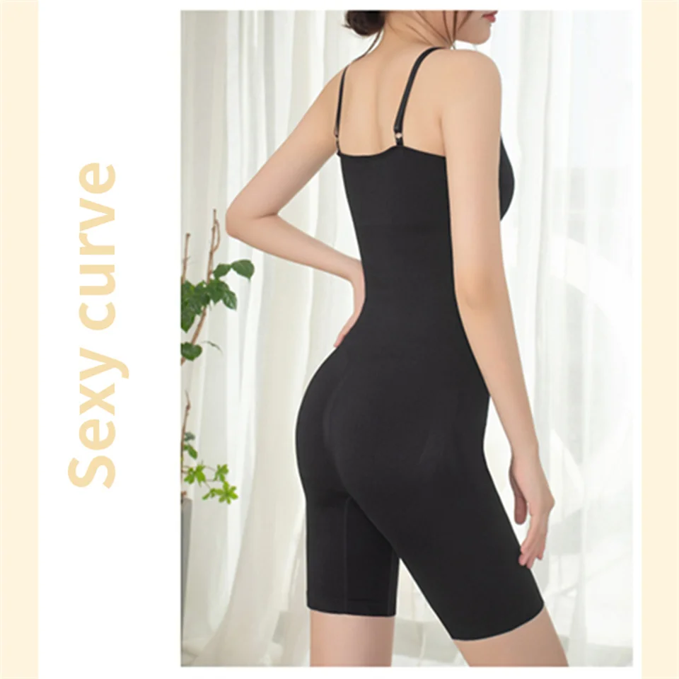 Becirzet Damen Bodysuit Shapewear Push-Up Korsett Taillentrainer Körperformer Schlankmachender Body mit Offenem Schritt Damen-Jumpsuit Unterwäsche – Detail 12