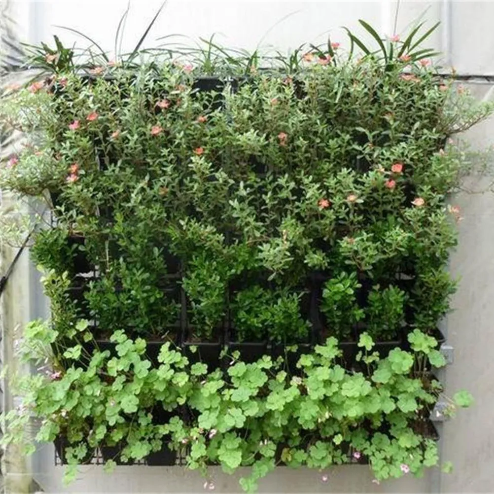 1Pcs Felt Wall Hanging Plant Bag Vertical 12-Pocket Planter for Garden Outdoor Indoor Herb Succulent Vegetable Growing Pocket view 2