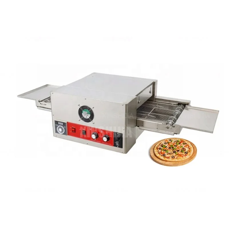 Equipo de cocina Gas eléctrico 12 18 32 pulgadas cinta transportadora de encimera Roti Pita pan Pizza horno túnel para hornear