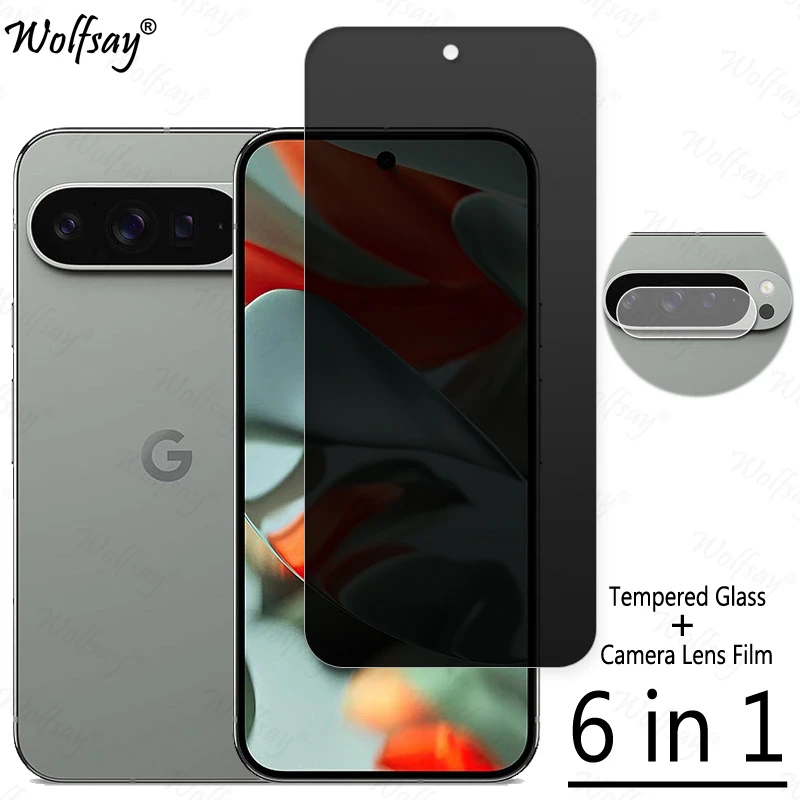 Privacy Screen Protector For Google Pixel 9 Pro XL Anti-Spy Glass Pixel 9 Pro XL Camera Glass For Google Pixel 9 Pro XL Glass