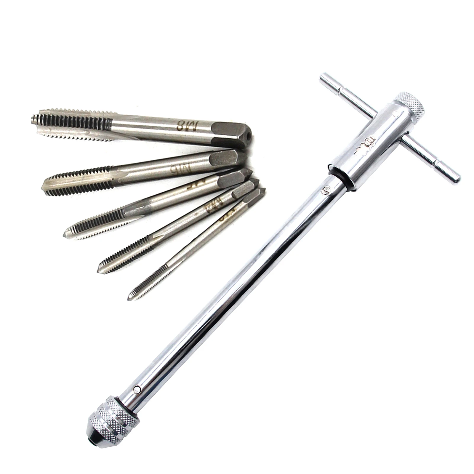 Adjustable T-Handle Ratchet Tap Holder Wrench, Machine Screw Thread Metric , Bothway Hand Screw Tap Set Manual Tapping Tool Kit