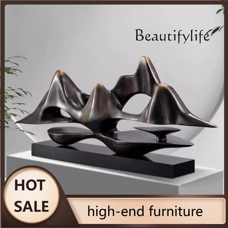 

Декоративный светильник H O: Элитный, полностью медный, в форме горной вершинки, для дома, гостиной, ТВ-тумбы, прихожей, офиса