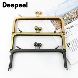 1/2/5Pcs Deepeel 20.5*7.5cm Metal Praça Bolsa Quadro Beijo Fecho Bead Cabeça Boca Bolsa de Ouro Handles DIY Hardware Acessórios