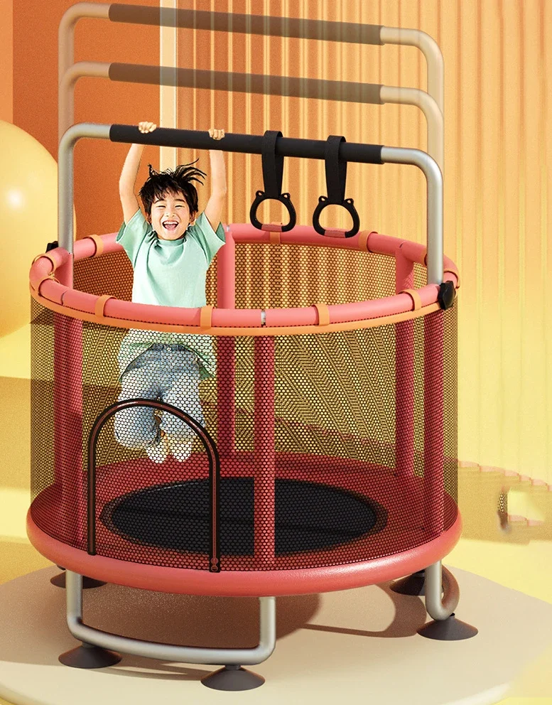 1~1.5m Children\'s Trampoline Set Coaxing Baby Artifacts Home Indoor Bouncing Beds Dabbing Beds Children\'s Sports Birthday Gifts