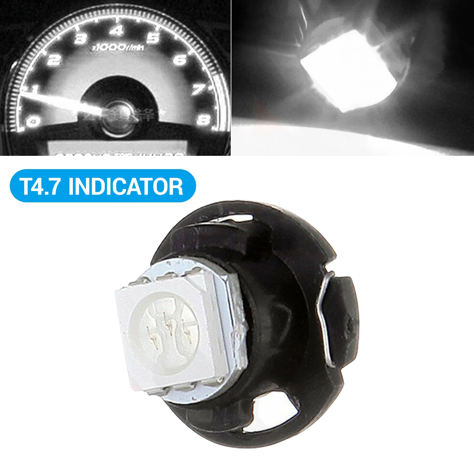 

5-20Pcs Super Bright New High Power T5/T4.7 Led Bulb Car Interior Lights Indicator Dashboard Warming Instrument 5050 SMD Bulb