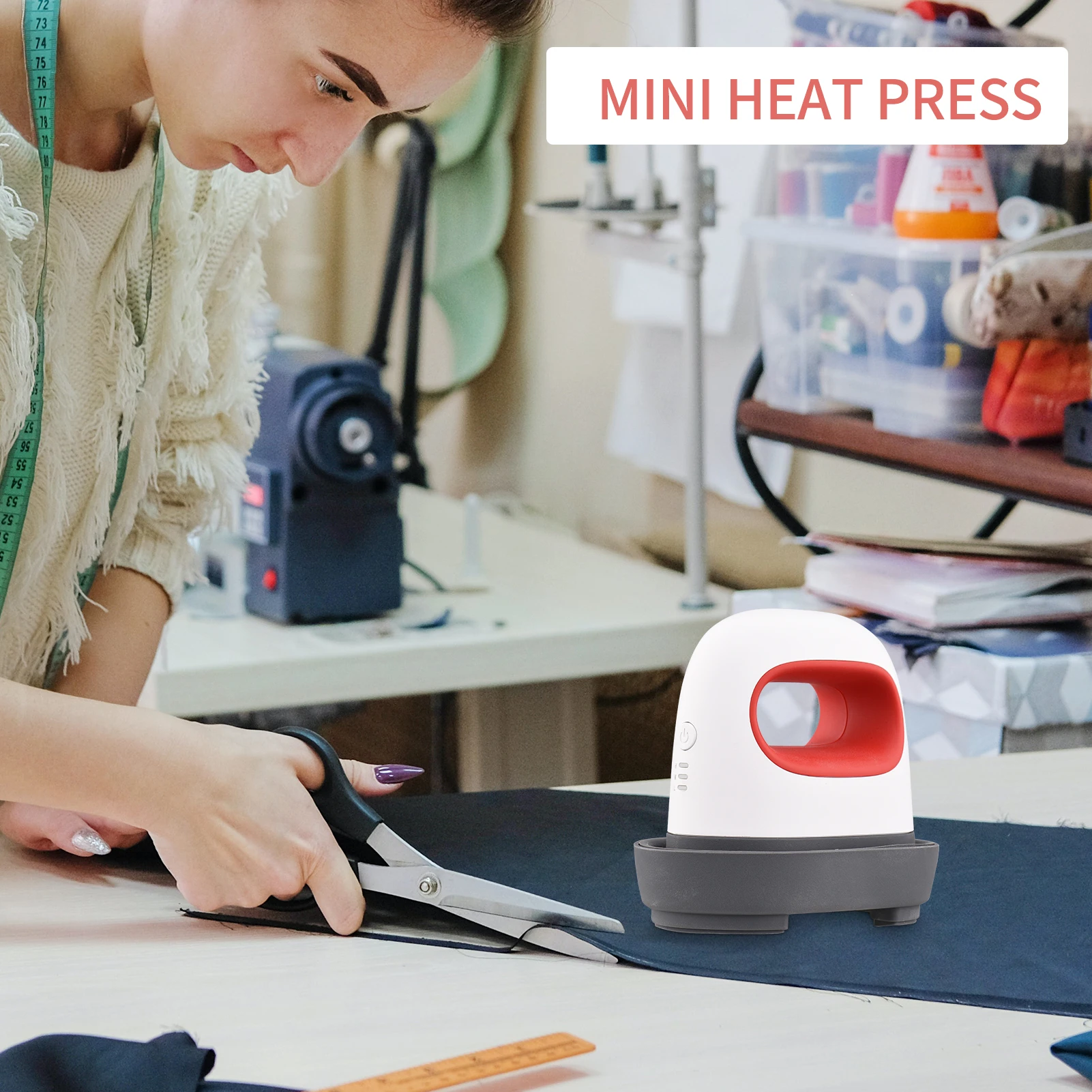 Mini Heat Press Machine T-Shirt Printing Easy Heating Transfer Press Iron Machines for Clothes Bags Hats Pads Blanket Leather