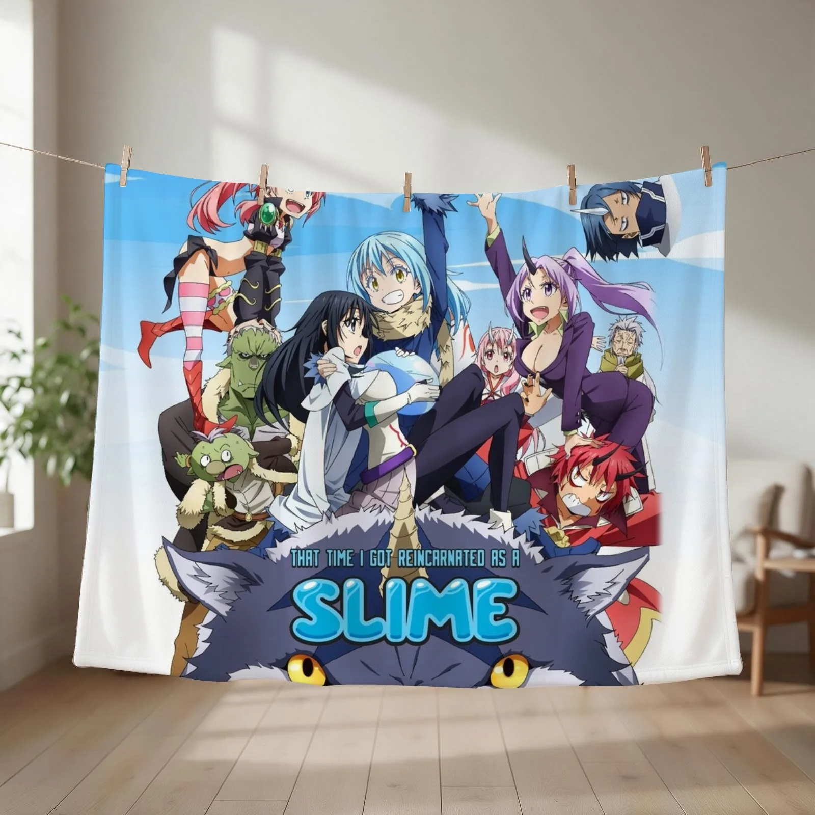 That Time I Got Reincarnated As A Slime Throw Blanket couch cozy soft plush fuzzy picnic outdoor blanket