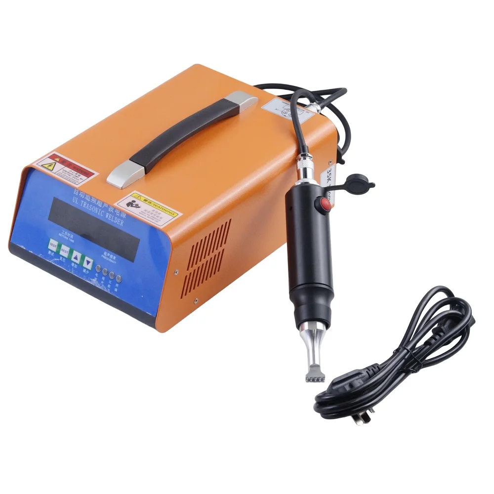 35K Handheld Ultrasonic Spot Welder Car Door Panel PP PVC ABS Non-woven Manure Belt With 7x20mm 3mm Tooth Depth Piercing Horn