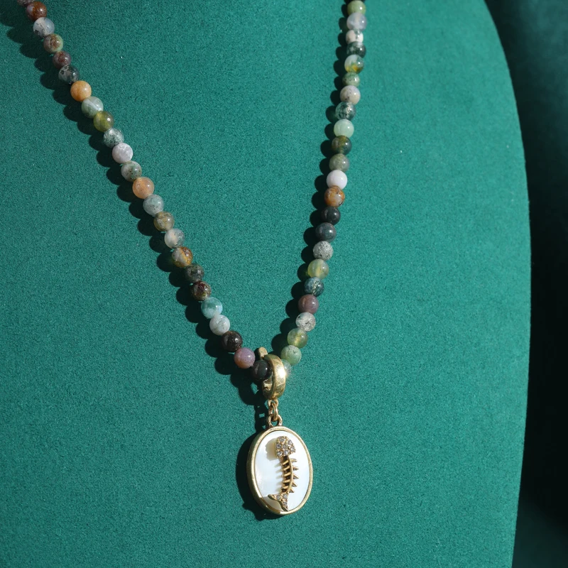 خمر بوهيميا الخرز قلادة امرأة الزفاف الأفريقية سحر قلادة عظم السمك مجوهرات فاخرة مصمم اكسسوارات الذكرى #3