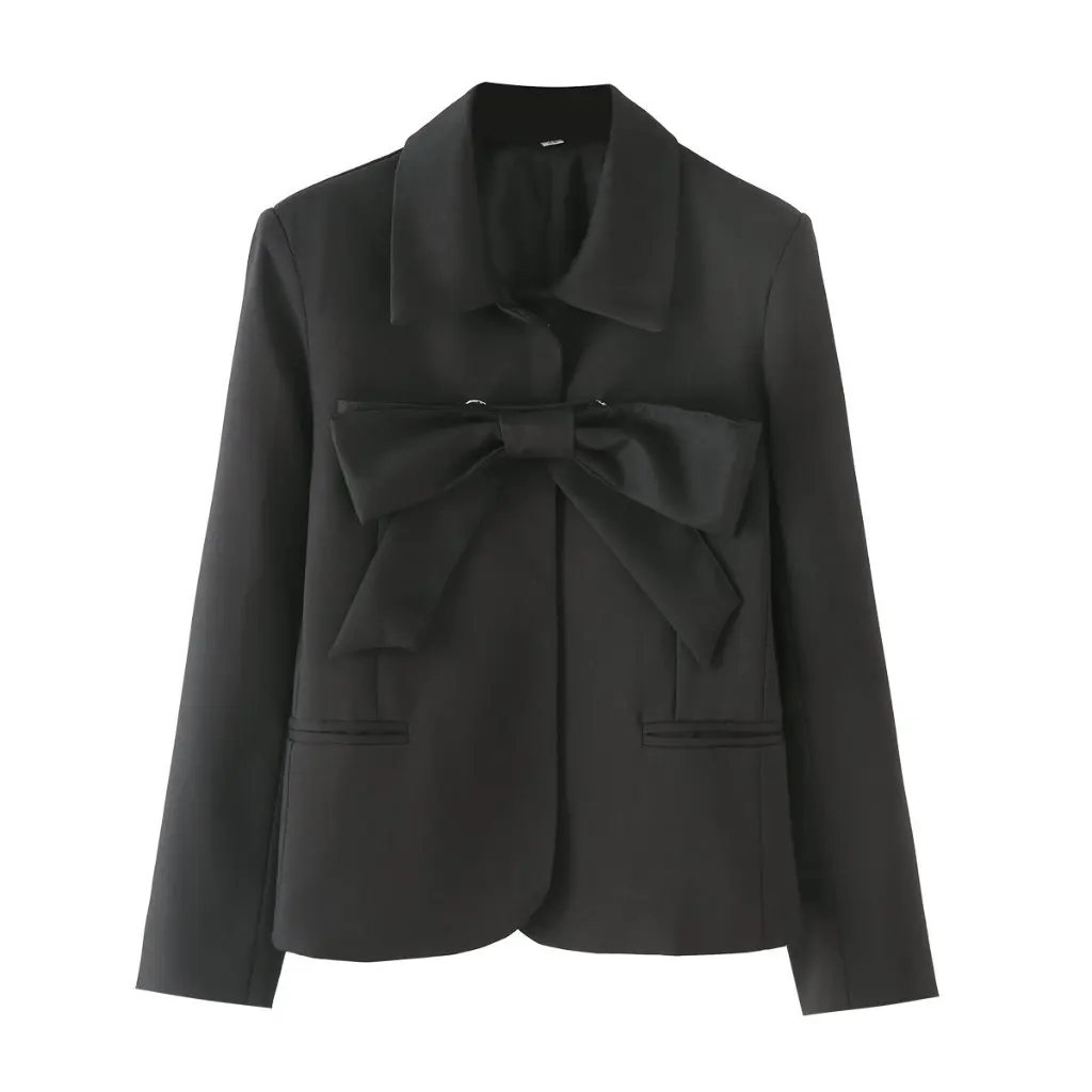 

European And American Fashion Multi-Color Bow Long Sleeve Suit Jacket Women's Spring New Style B129193