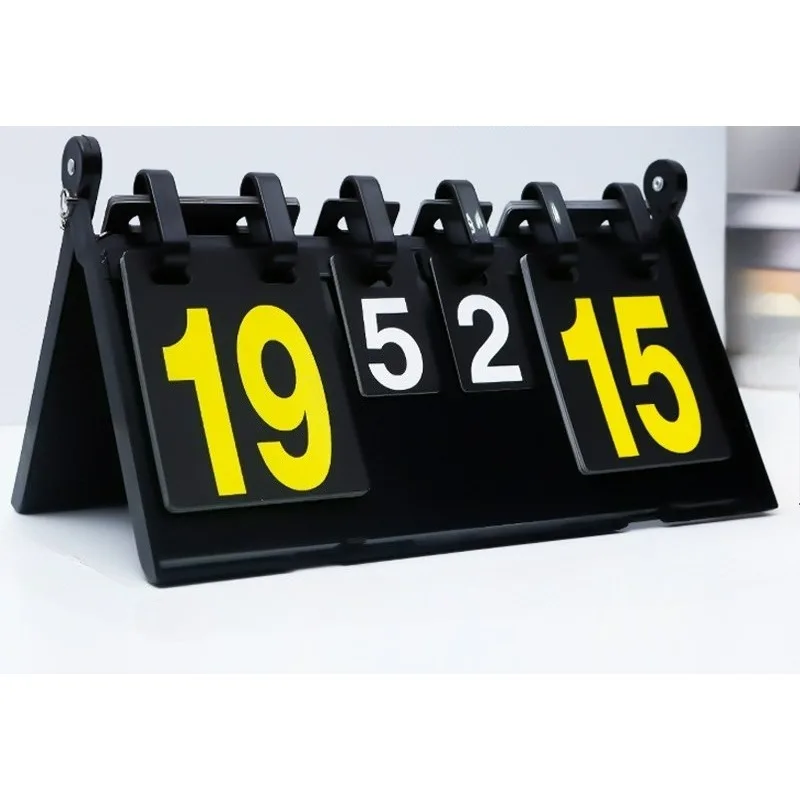 Portable Black and Yellow 4-digit Scoreboard for Sports Stadiums, Basketball Scoreboard