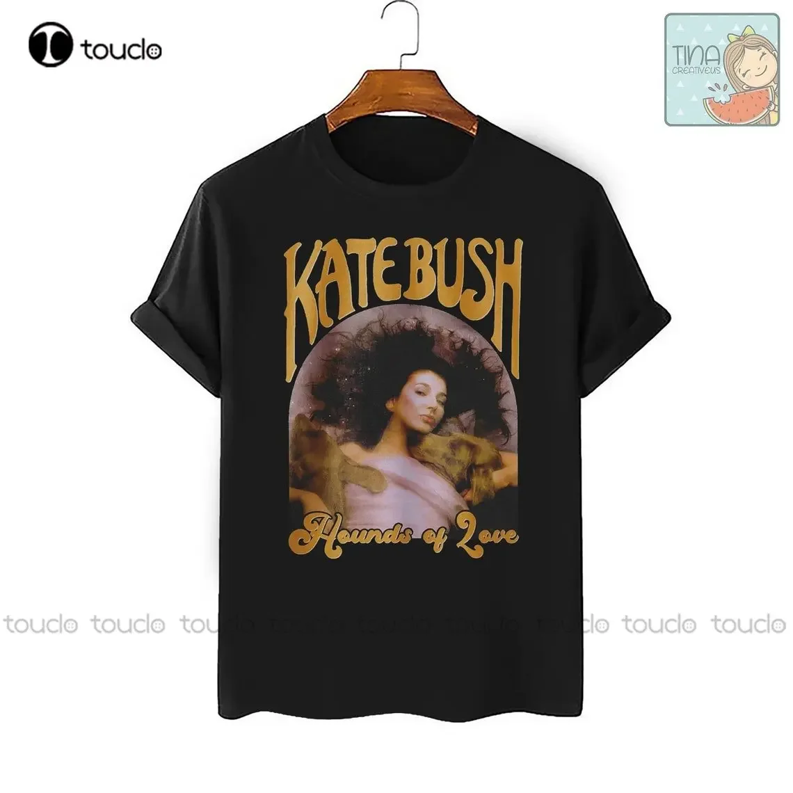 Kate Bush Hounds Of Love Vintage Shirt Kate Bush Shirt Mens Black Shirt Custom Aldult Teen Unisex Digital Printing Tee Shirts