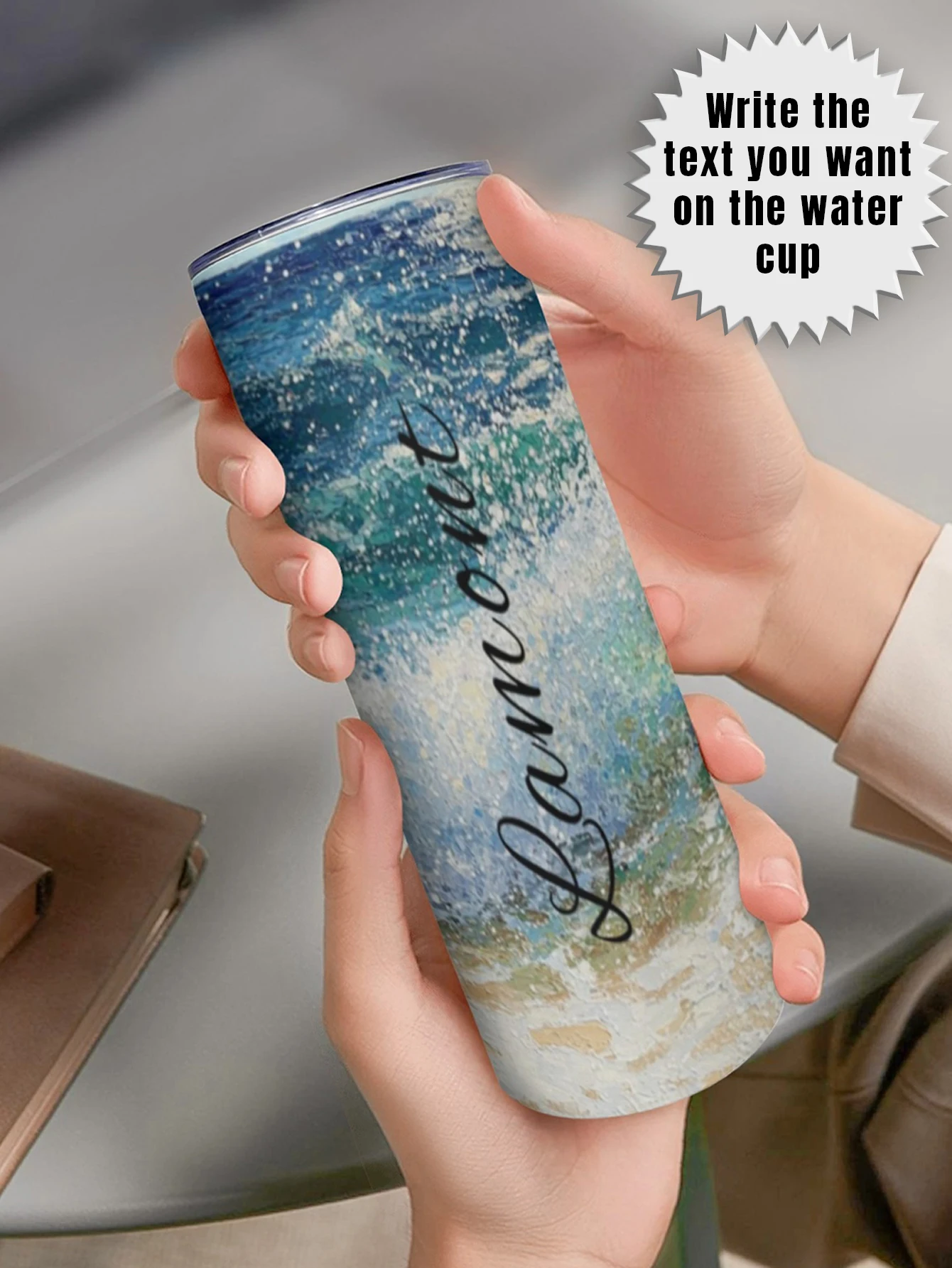 Custom 20oz Skinny Tumbler with Straw Using Photo  Name Custom Tumbler Personalized Cup Custom  Tumbler Travel Mug