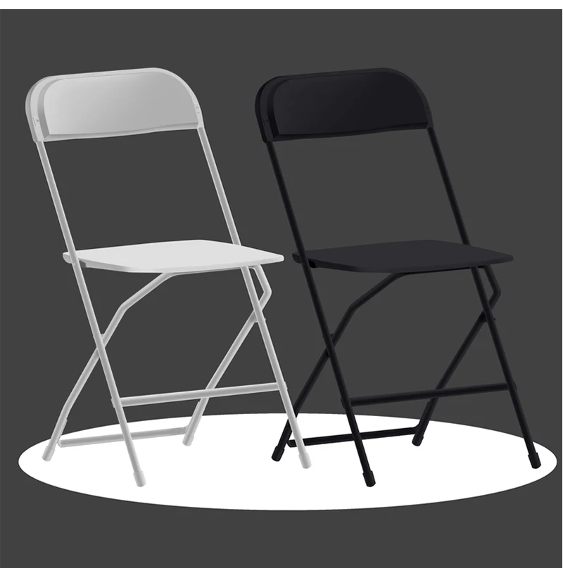 White Folding Wedding Plastic Foldable Dining Chairs Light Weight Garden Party Stackable Chair for Cafe Restaurant Events