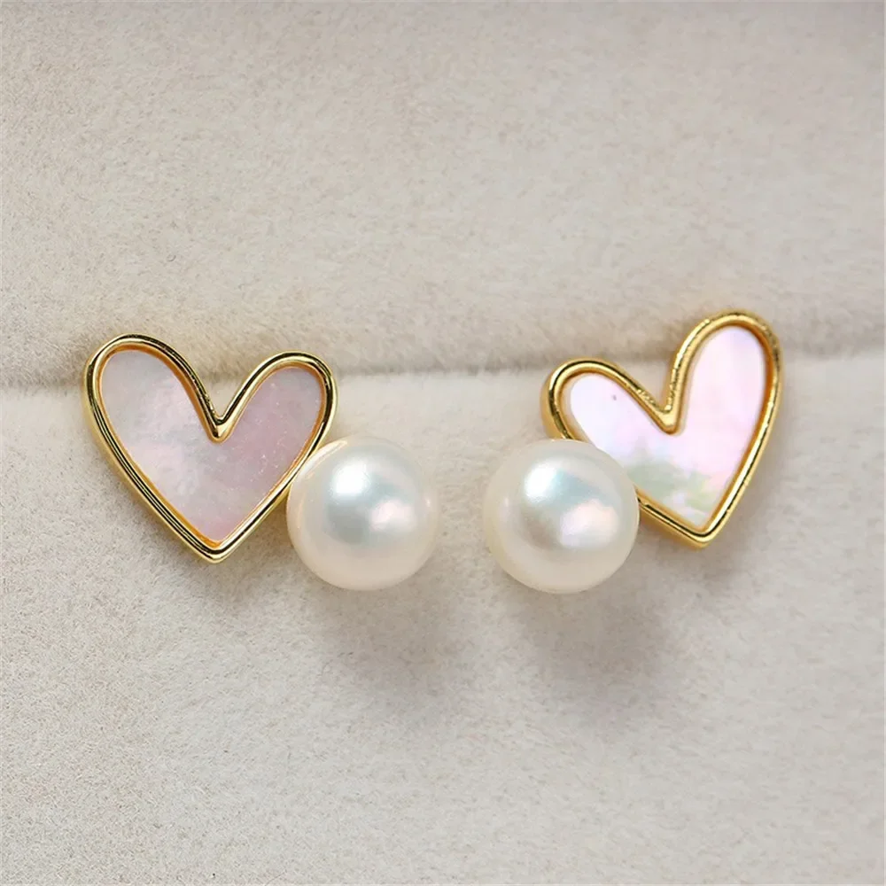 Gold Plated Pearl Earring Settings, DIY Jewelry Making Supplies, Blank Ear Stud Bases for Handmade Accessories, 1pair No Pearl