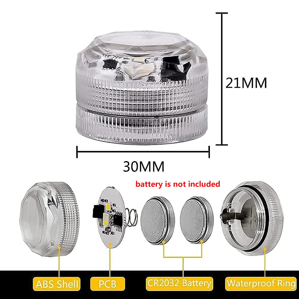 Wedding Tea Light Battery Powered Submersible LED Lights Underwater Atmosphere Night Lamp Remote Christmas Party Vase Decoration