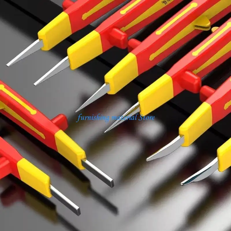 Y5GD Insulated Tweezers Ensures Electrical Safety Suitable for Easy Handling Safe Electrical Work High Temperature Resistance