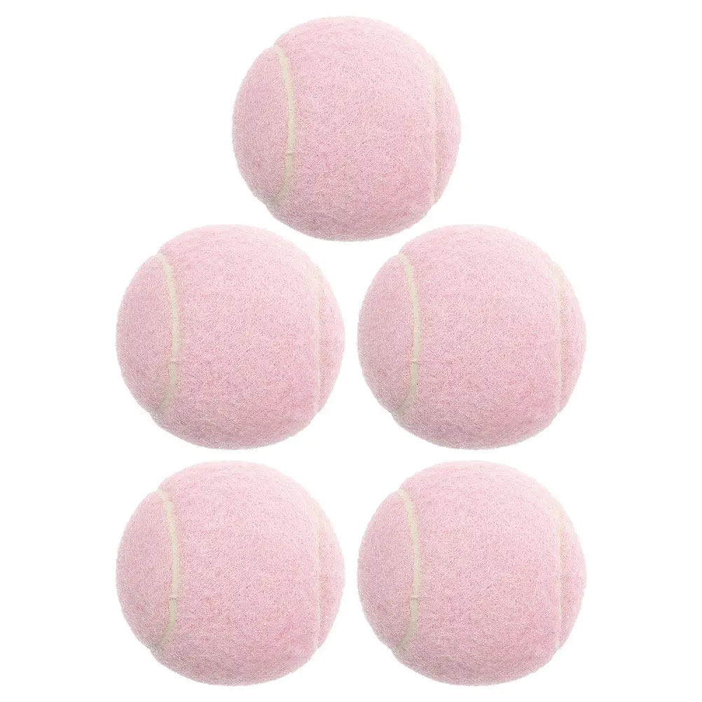 

5Pcs Elastic Bouncy Tennis Balls for Beginner Training Lightweight Soft Grip Stylish Practice Youth